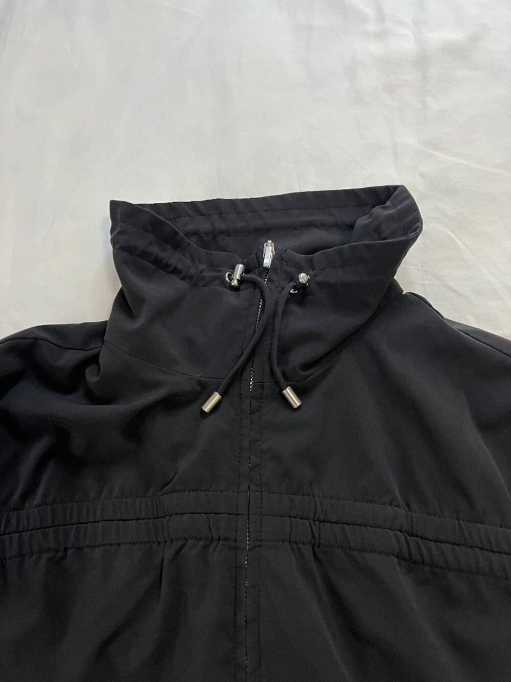 Zenergy By Chico's Black Lightweight Mock Neck Jacket - Picture 3 of 7